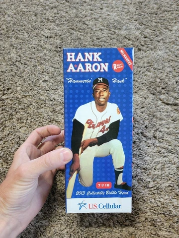 Hank Aaron Milwaukee Brewers Braves 2013 Bobblehead New Cover