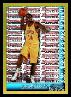 2005-06 Bowman #140 Marvin Williams refractores cromados oro #/50 Foto 1 de 2