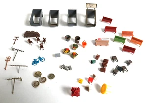 Faller Kibri Noch - H0 - Bahnsteiabgänge Bänke Abfallbehälter Antennen ---- B 50 - Bild 1 von 10