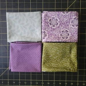 4 Fat Qtrs, 3 Dounton Abby prints, plus one complimentary green - Picture 1 of 1