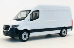 2018 WHITE MERCEDES BENZ SPRINTER VAN PROMOTEX 1/87 Miniature Plastic HO Scale - Picture 1 of 3