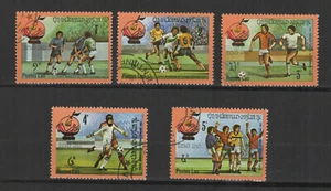 Laos Espana 82 coupe du monde de football 5 timbres oblitérés /TR9895 - Imagen 1 de 1
