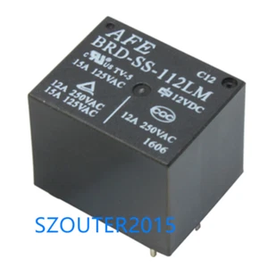 2PCS BRD-SS-112LM Relay 12VDC 15A 4PINS NEW - Picture 1 of 1