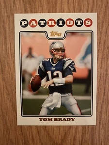 2008 Topps Gold Foil Name #3 Tom Brady New England Patriots - Imagen 1 de 2