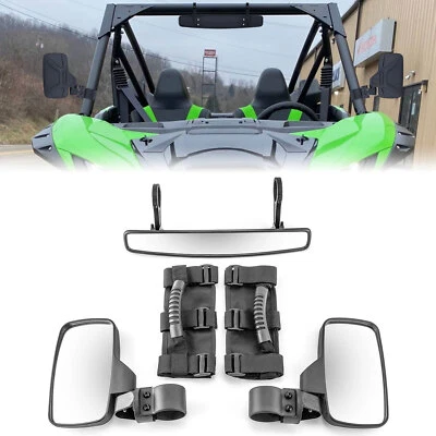 Rear Side Center View Mirrors Set For Kawasaki Teryx Yamaha YXZ1000R Wolverine - Image 1 of 4