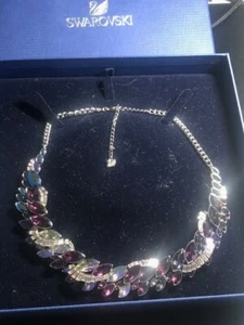 Swarovski coloured/white stone necklace as new - Picture 1 of 4