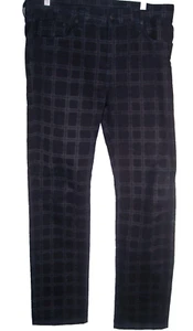 J Brand Kane Gr. 36 blau kariert schmal gerades Bein Baumwolle Jeans 33" Schrittlänge - Bild 1 von 7