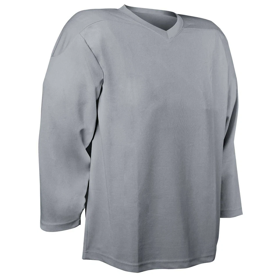 Camiseta deportiva de práctica de hockey de manga larga Champro Faceoff para hombre M L plateada HJ2A Foto 1 de 1