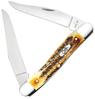 Cuchillo de Bolsillo Case XX Muskrat Acero Inoxidable Doble Clip Hojas Bonestag Mango Foto 1 de 4