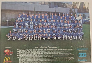 1987 Vintage Seattle Seahawks Poster - Picture 1 of 1