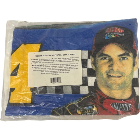 Jeff Gordon Fiber Reactive Beach Towel 062321DMT3 brand new, still in plastic Cover