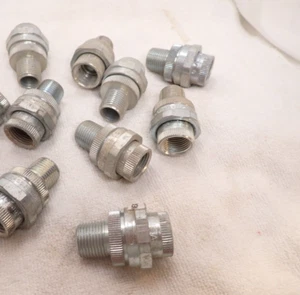 Set of 9! Appleton UNY-UNF, 1/2" Union Conduit Connector Type - Picture 1 of 4