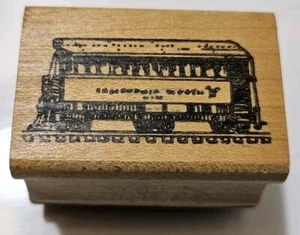 Eisenbahn Wagen Gummistempel Holzhalterung gute Stempel Lok Eisenbahn Eisenbahn Wagen  - Bild 1 von 5