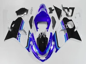 Fit for 2004 2005 GSXR600 GSXR750 Blue White Black ABS Injection Fairing Kit - Foto 1 di 7