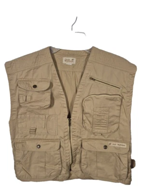 Chaleco Jack Wolfskin Para Hombres 42 Marrón Born to be Wild Exterior Multibolsillo Caza De Colección Foto 1 de 4