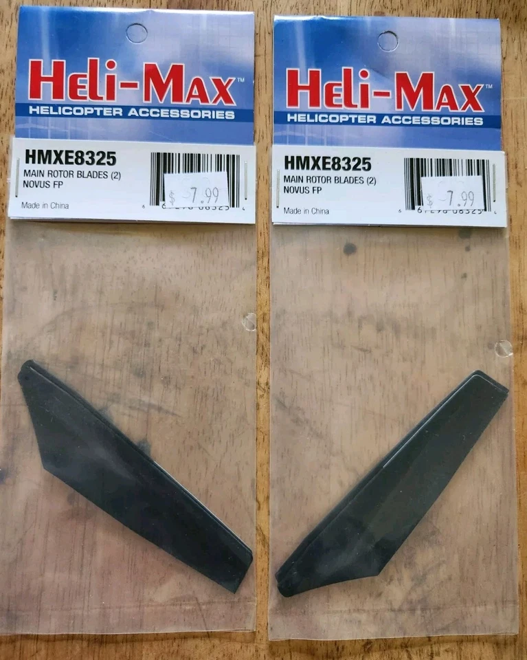 Heli Max Main Rotor  Blades  Novus FP HMXE8325.     2 Packs - Image 1 of 1