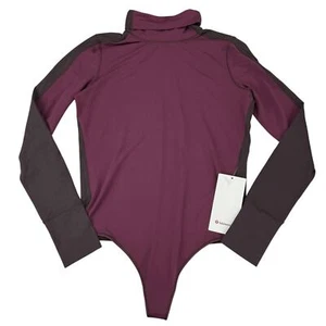 NWT LULULEMON Rest Refined Two Tone Rulu Bodysuit Sz Large Garnet Sequoia - Picture 1 of 5