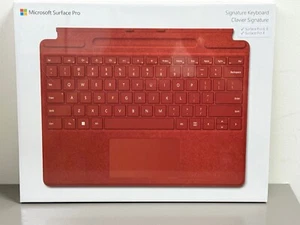 Spanish Layout Microsoft Surface Pro X Keyboard in Poppy Red Brand New 8XA-00082 - Picture 1 of 1