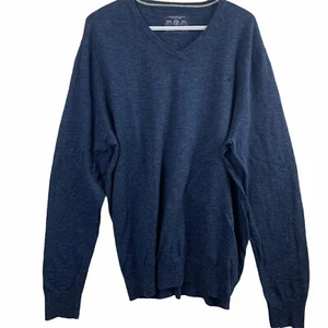 American Eagle Herren XL Athletic Fit V Neck Sweater Blau Pulli Langarm - Bild 1 von 11