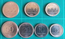 Brasilien, 8 Münzen, 1985-1987, 1 - 50 Centavos und 100 - 500 Cruzeiros