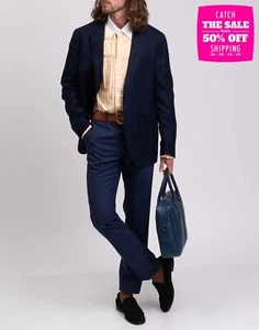 Pantalón HACKETT Lana Frente Plano Talla 30/46/XS Puños Sin Acabar - Imagen 1 de 6