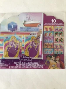 Disney Princess On-The-Go Spot The Difference Set & Color Pen NEW! - Picture 1 of 4