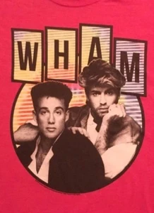 Wham! T-Shirt WHAM George Michael Andrew Ridgeley 80's Retro Tee 1980's Music - Picture 1 of 1
