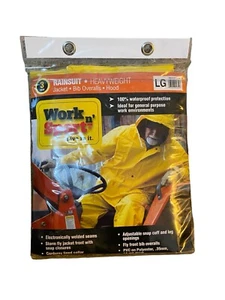 Work N Sport Heavyweight 3 Piece Rainsuit Size Large New - Picture 1 of 6