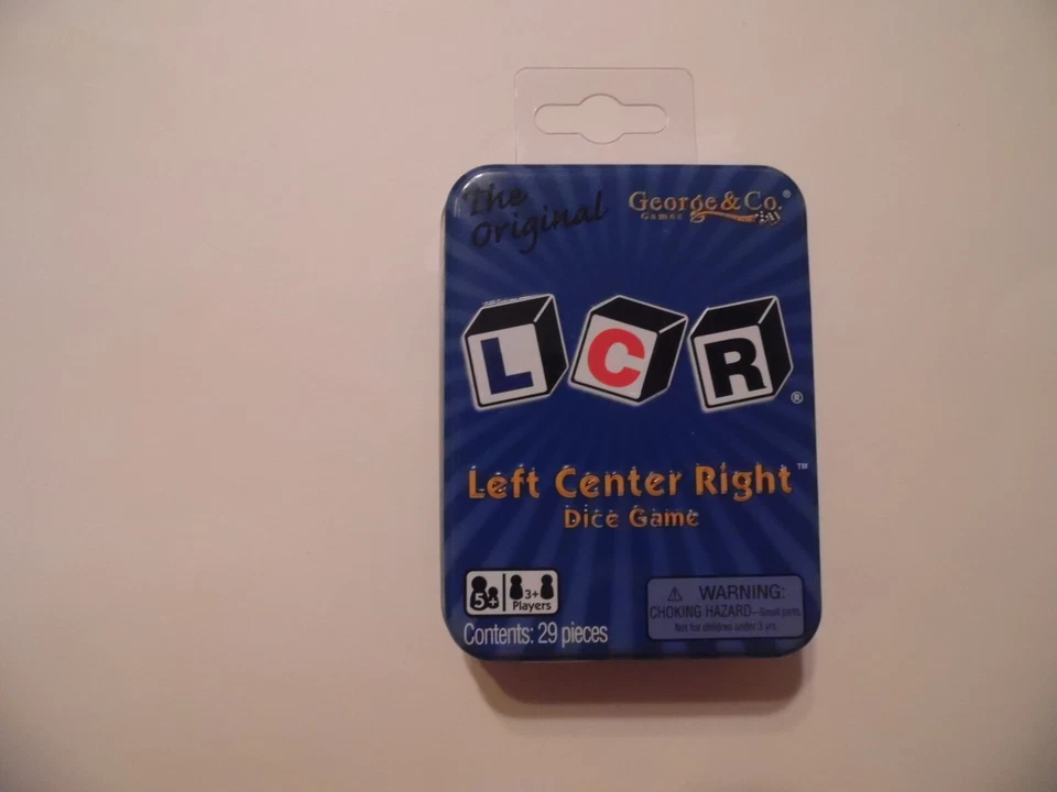 LCR Left Center Right Dice Game - Blue Tin NEW and SEALED!! - Image 1 of 1