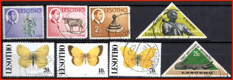Lesotho Assorted 9 Stamps 8 Different Cover