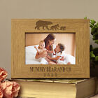 Personalised Mummy Bear and Us Oak Wood Finish Photo Frame Gift FW422