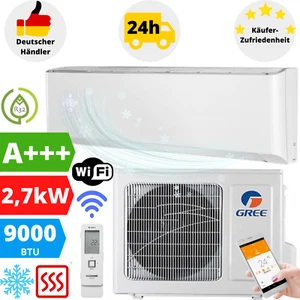 Gree Amber Split Klimaanlage 9000BTU Klimagerät Inverter Klima WLAN 2,7 kW A+++ - Bild 1 von 23
