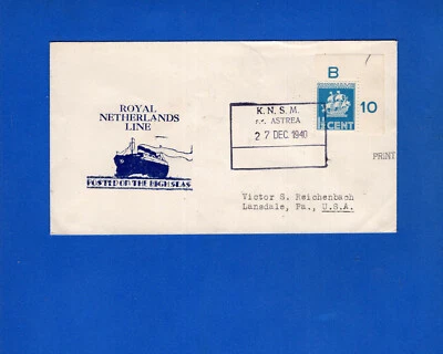 SURINAM, 1940, PORTADA A ESTADOS UNIDOS, PAQUEBOT S.S. ASTREA Foto 1 de 2