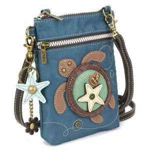 Charming Chala Venture Cell Phone Purse Crossbody Bag Turquoise Turtle - Picture 1 of 4