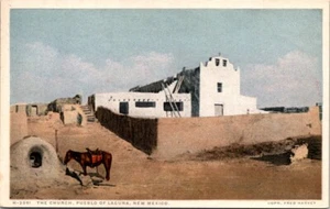 Postcard The Church of Laguna New Mexico NM - Picture 1 of 2