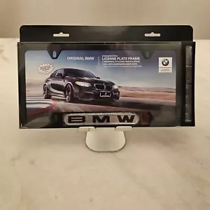 BMW Domed Black License Plate Frame OEM 82120010398 - Bild 1 von 3