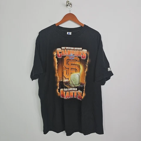 Vintage 1997 Starter San Francisco Giants Western Division Champs Shirt 2XL Cover