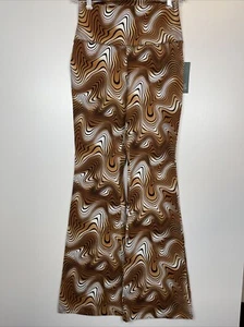 Women’s Medium Wild Fable Animal Print 70s Wide Legged Stretch Pants - Picture 1 of 5