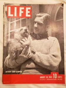 VINTAGE ** LIFE MAGAZINE ** August 30, 1943 - ANTHONY EDEN & NIPPER - Picture 1 of 2
