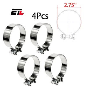 4Pcs 2.75'' Band Clamps T430 Band Exhaust Clamps Universal New - Bild 1 von 4