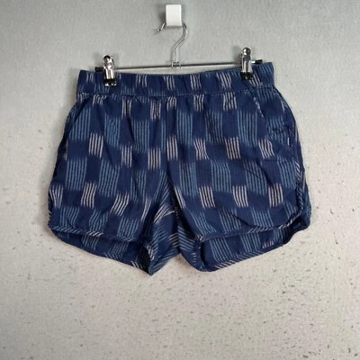 Madewell XS 女式蓝色和白色条纹棉质轻便休闲短裤 — 第 1/4 张图片