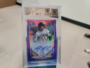 2014 Bowman Chrome AJ Reed Purple Refractor Auto 01/10 BGS 10 - Picture 1 of 6
