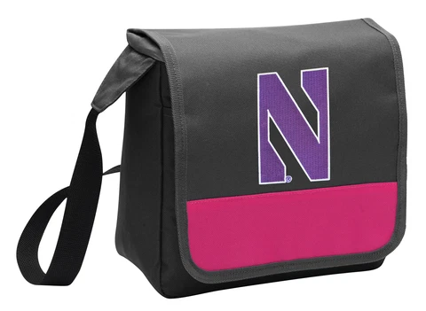 Northwestern University Lunch Bag Cooler Ladies Lunchbox MESSENGER BAG STYLE! Cover