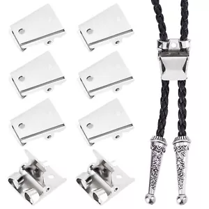 10 Pcs Iron Bolo Tie Slider Clasp Platinum Color Bolo Tie Buckle Accessories Smo - Picture 1 of 7