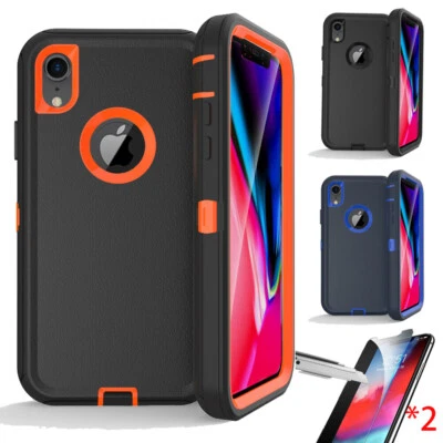 For iPhone XR/XS MAX Case Cover Hybrid Shockproof Heavy Duty+ 2*Screen Protector - Image 1 of 4