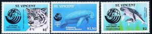 👉 ST.VINCENT 1992 EARTH SUMMIT MNH CV$22.50 ANIMALS, WHALES, BIG CATS, MANATEE, - Picture 1 of 1
