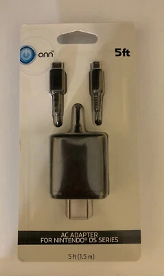 Adaptador de CA ONN para cable de 5 pies serie Nintendo DS nuevo embalaje sellado Foto 1 de 4