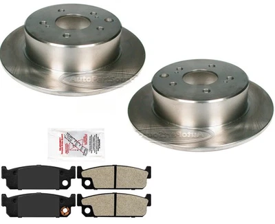 Rotores de freno de disco traseros y pastillas de freno de disco para Infiniti Q45 1990-1996 Foto 1 de 4