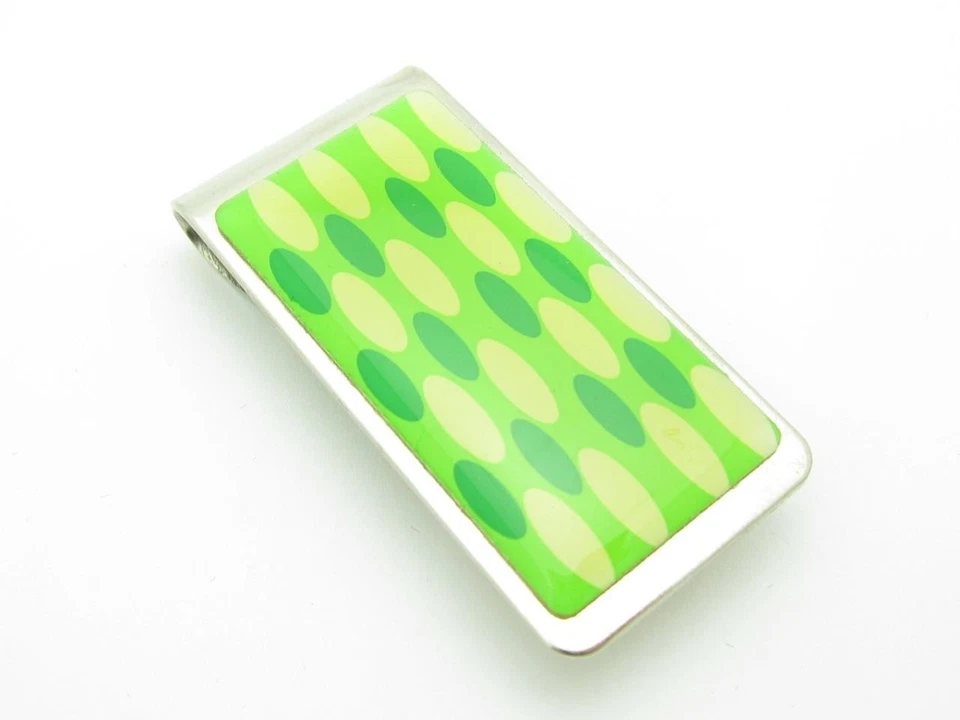 Unique Stainless Steel Money Clip Print Design Bridal Grooms Men Gift - Image 1 of 1