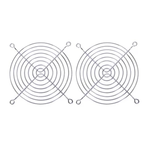 Grille de protection des doigts 2 fils pour ventilateur boîtier ordinateur 120 x 120 mm X1S59724 - Photo 1/8